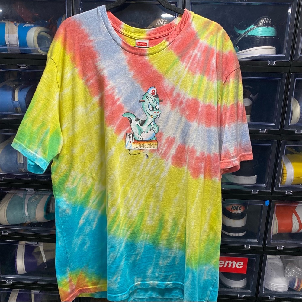 SUPREME TIE-DYE DINOSAUR TEE SHORT SLEEVE TSHIRT XL SS20 2020